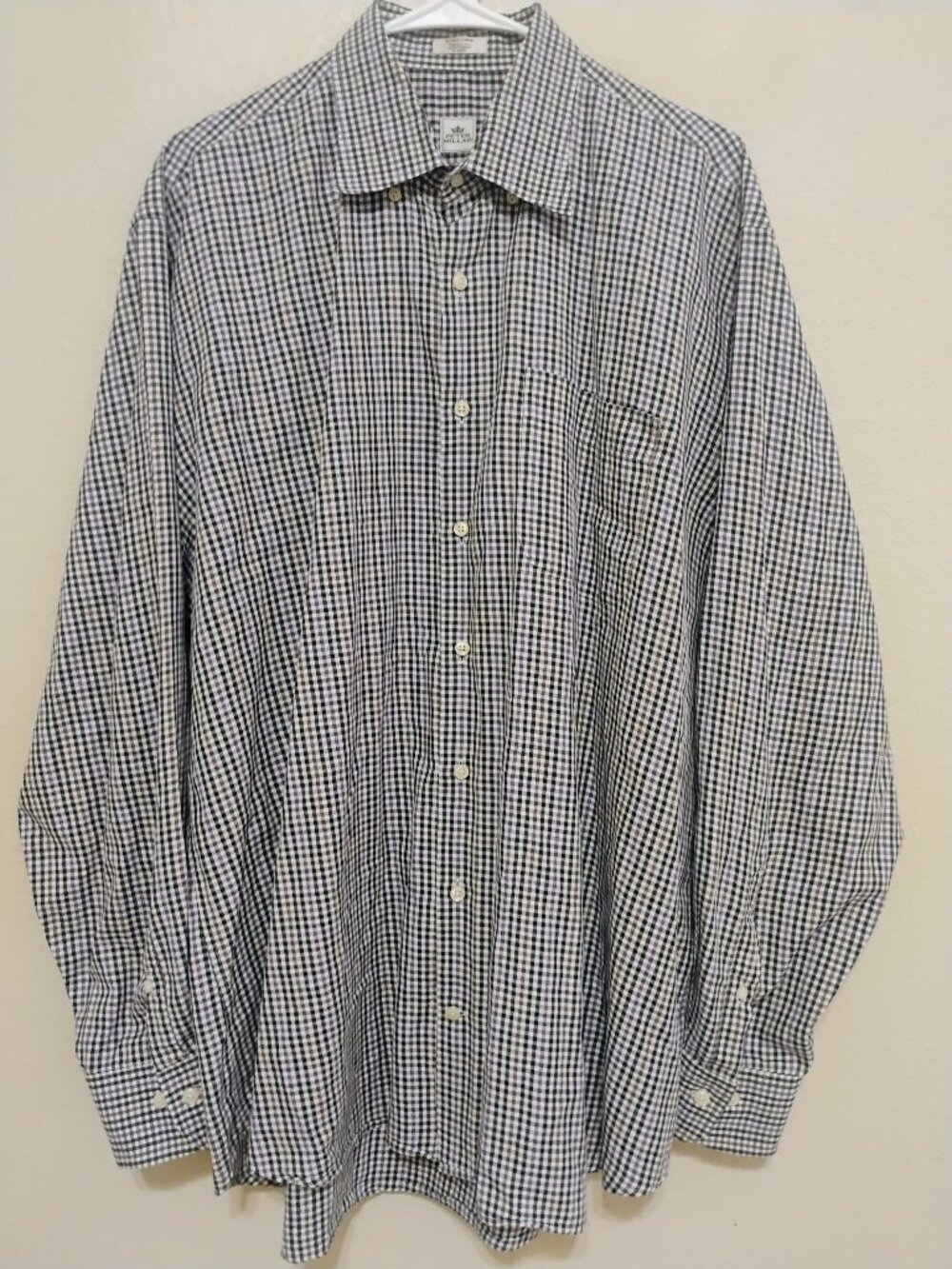 Peter Millar Men's XL Multicolor Gingham Cotton Long Sleeve Button Down Shirt